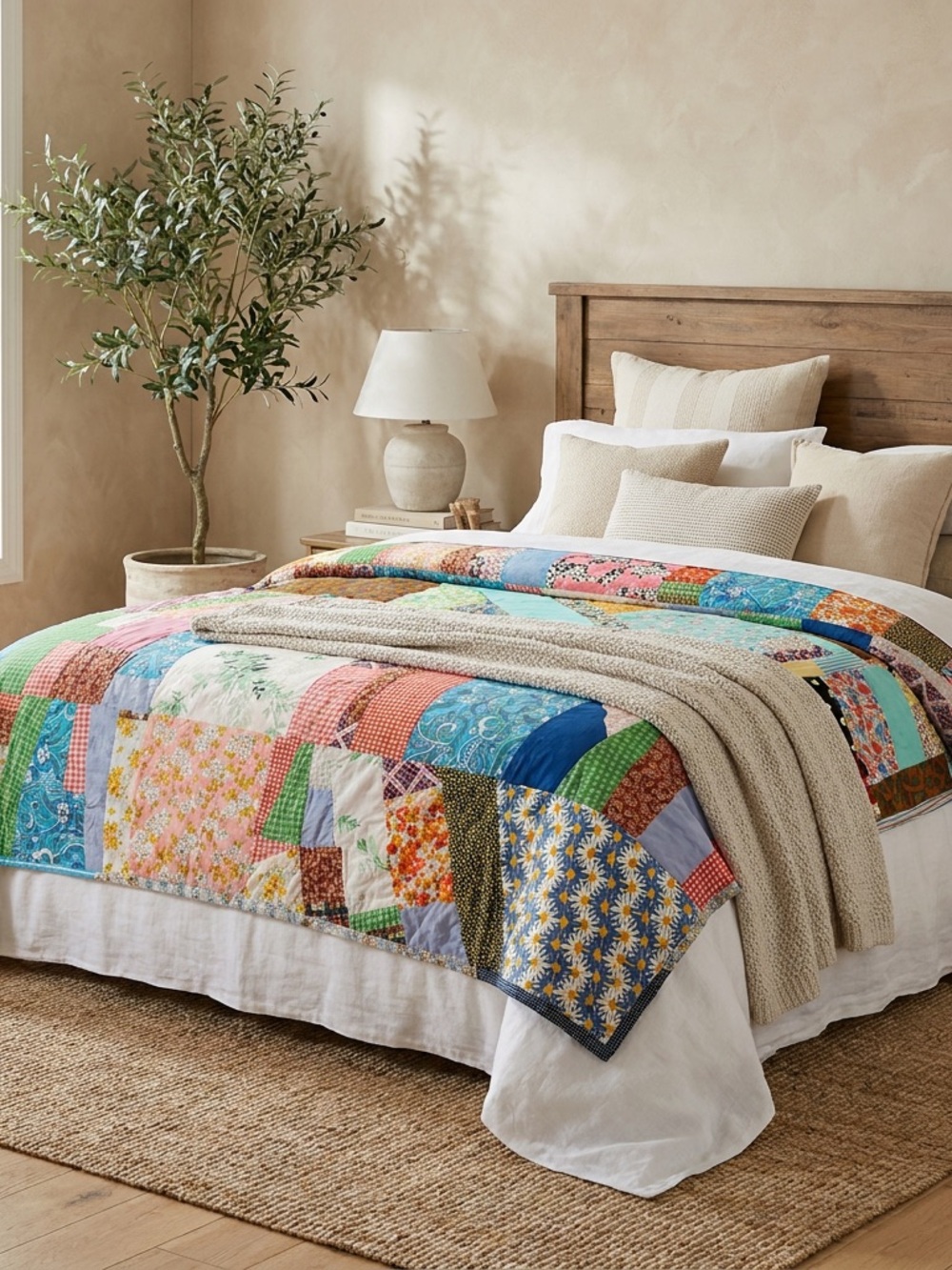 PATCHWORK HANDMADE QUILT 83x86
